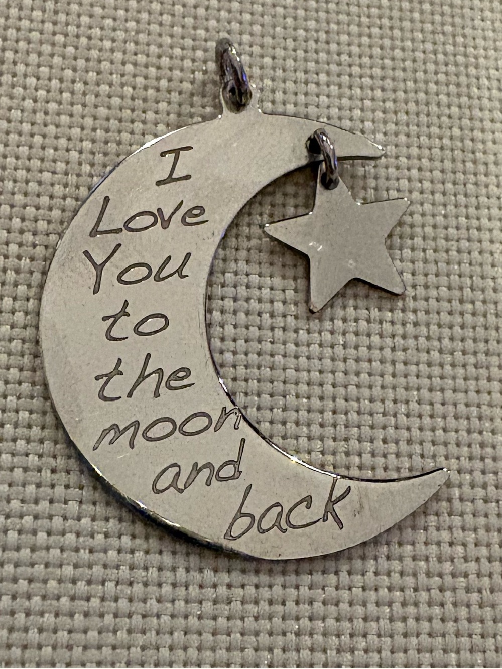 Sterling Silver “Love you to the moon and back” pendant